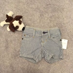 Baby Gap Striped Jean Shorts NWT